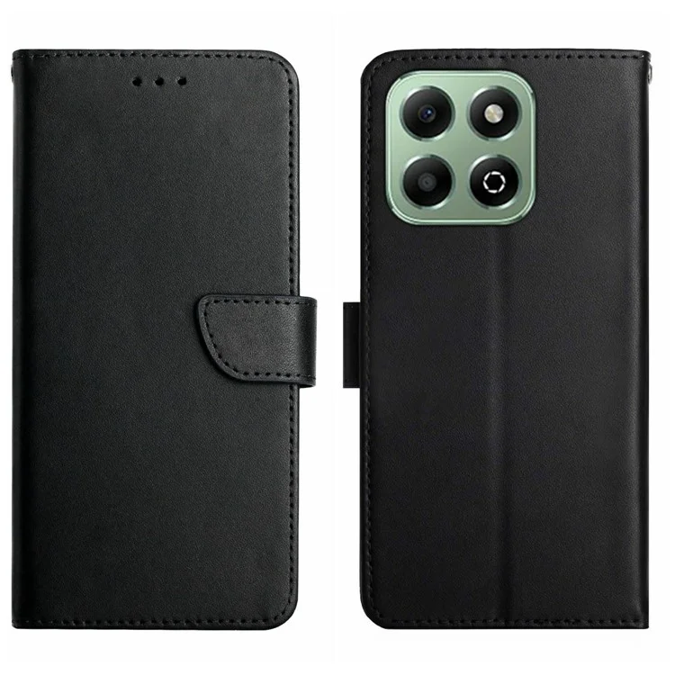 HT02 Para Honra 200 Case Smart 5G Caso de Vaca Genuíno Capa de Couro Nappa Textura - Preto