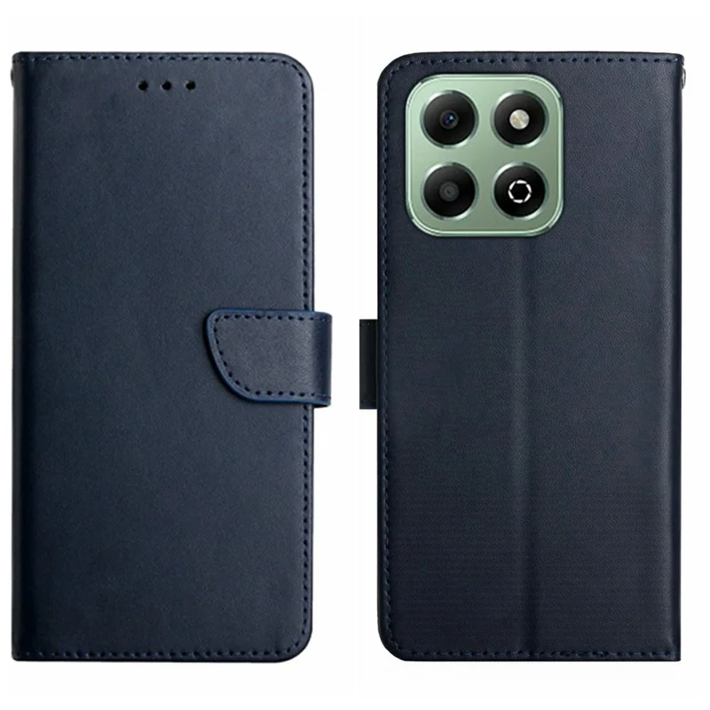 HT02 For Honor X7c 5G / X7c 4G / 200 Smart 5G Case Genuine Cow Leather Phone Cover Nappa Texture - Blue