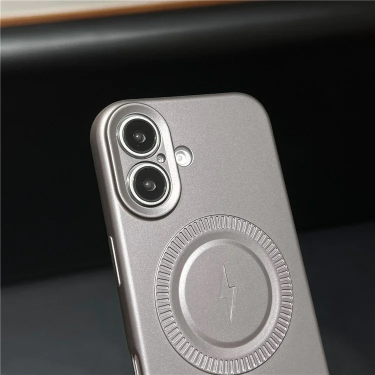 Para Iphone 16 Case Compatível Com MagSafe Anti-Drop Soft TPU Phone Shell - Cinza