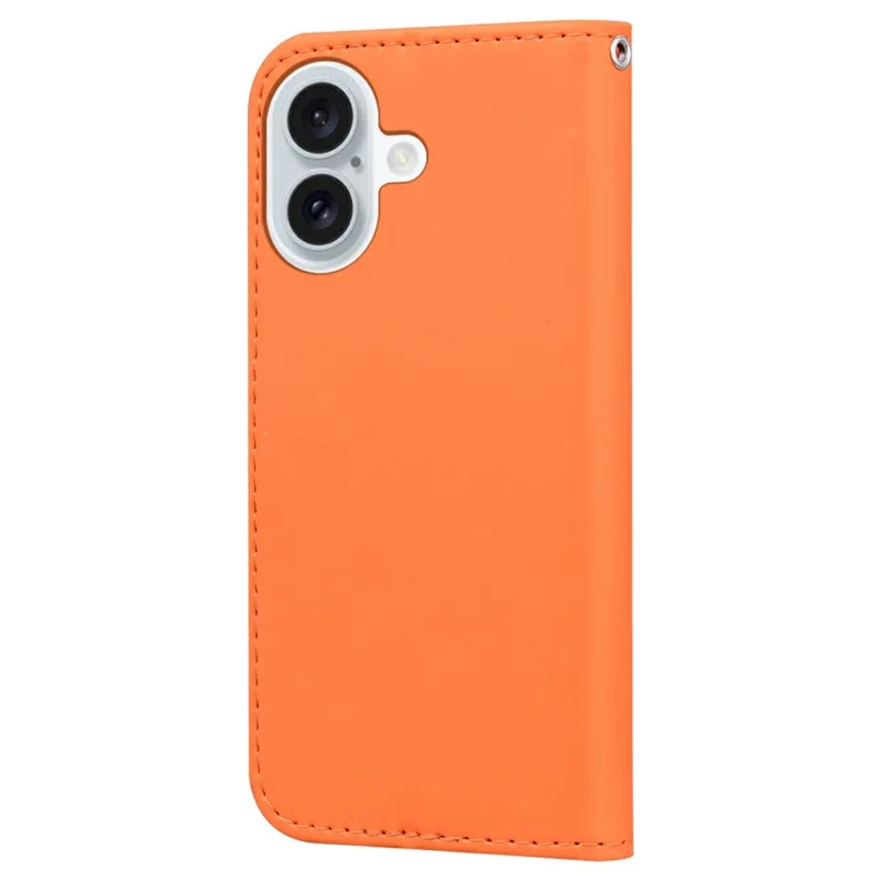 Pour Iphone 16 Plus Cassette de Caricature de Dessin Animé Couverture de Téléphone en Cuir - Orange