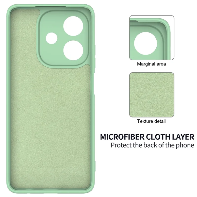 For Oppo A3x 5G / A40 4G Case Liquid Silicone Anti-Scratch Phone Cover with Hand Strap - Green