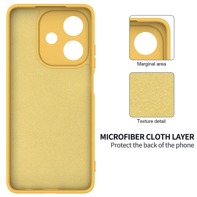 For Oppo A3x 5G / A40 4G Case Liquid Silicone Anti-Scratch Phone Cover with Hand Strap - Yellow