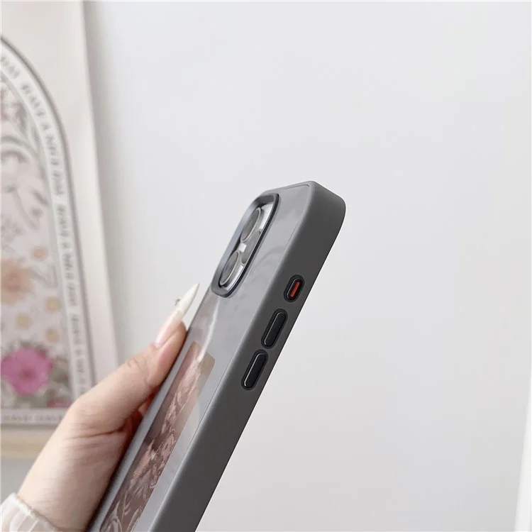 For iPhone 16 Pro Max E Ink Phone Cover 4-Color Display Pattern Customized Case - Gold
