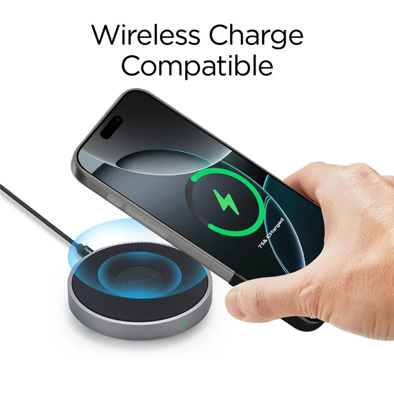 For iPhone 16 Pro Case Compatible with MagSafe Splicing Color Drop-Proof PC Phone Cover - Black