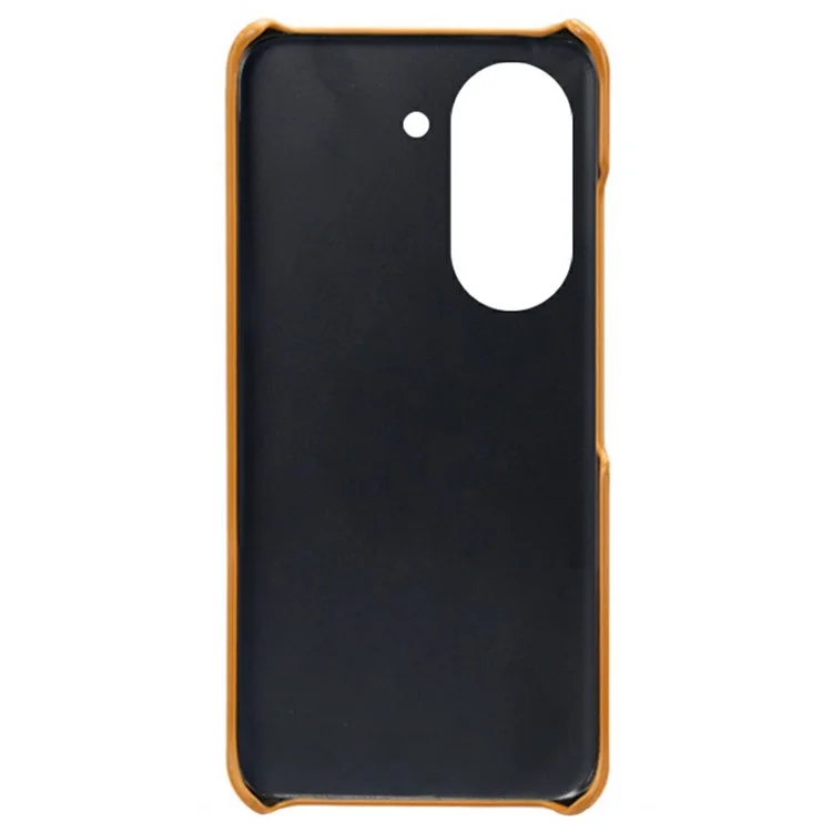 Para Asus Zenfone 9 5G Diseño de Ranuras Dual Card Slim Phone Case Cuero PU Revestido Duro PC Caja Trasera a Prueba de Golpes - Naranja
