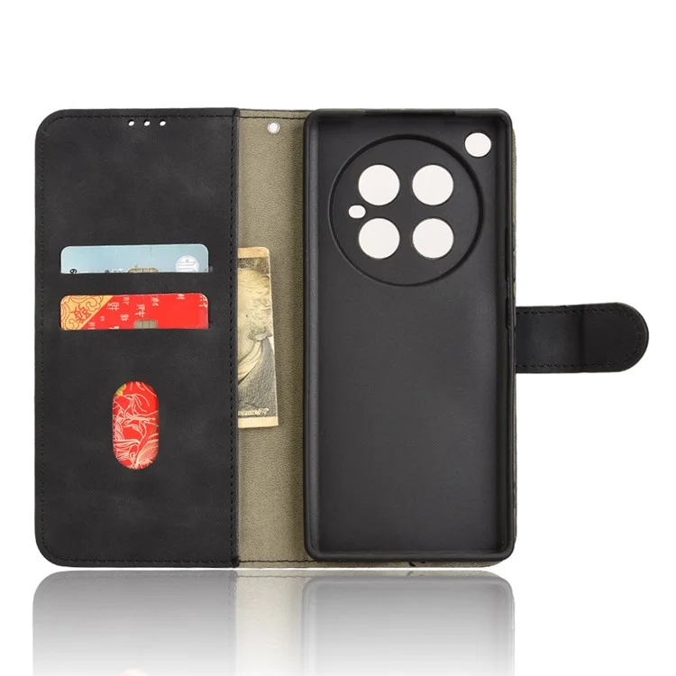 Pour Infinix Zero 40 4G Étui en cuir Skin-Feel Anti-Drop Wallet Flip Phone Cover - Noir