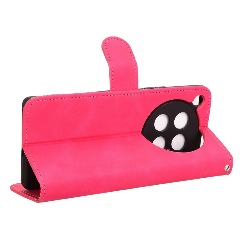 For Infinix Zero 40 4G Leather Case Skin-Feel Anti-Drop Wallet Flip Phone Cover - Rose