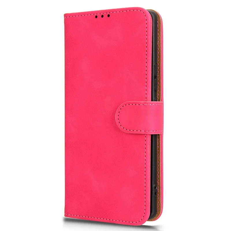 For Infinix Zero 40 4G Leather Case Skin-Feel Anti-Drop Wallet Flip Phone Cover - Rose