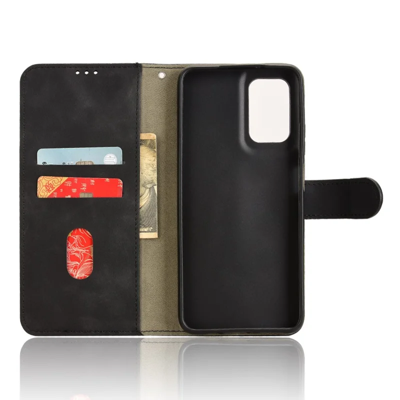 For Motorola Moto G35 5G Leather Case Skin-Feel Anti-Drop Wallet Flip Phone Cover - Black