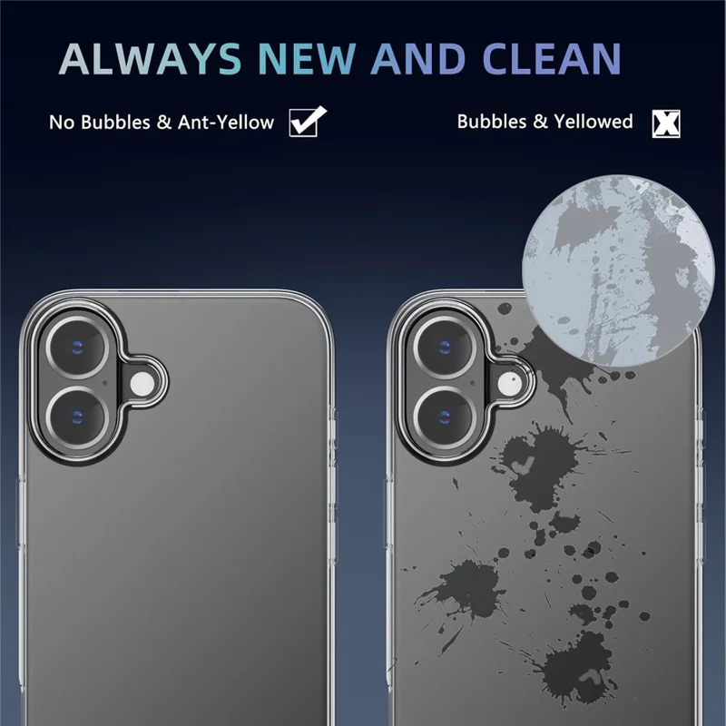 For iPhone 16 Plus Clear TPU Anti-Scratch Phone Case + Tempered Glass Lens Film + 2.5D Arc Edge Screen Protector