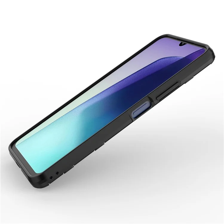 Pour Xiaomi Poco C75 4G / Redmi 14R 5G / 14C 4G Étui PC+TPU Antichoc avec Support de Béquille - Noir