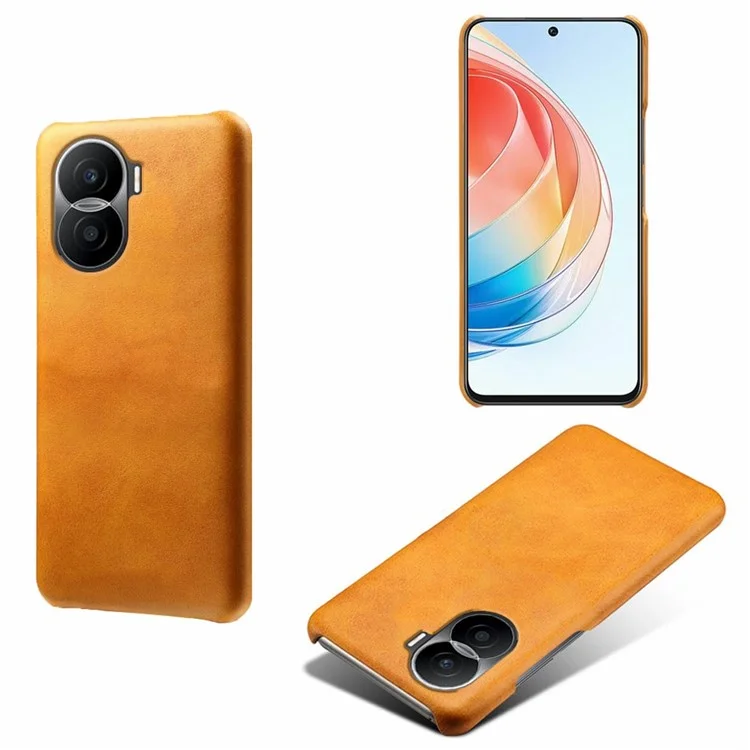 Per Onore X40i 5g Slim Shock-shock Cover Texture Polpaccio PU in Pelle Rivestita Con pc Duro Anti-scratch - Arancia