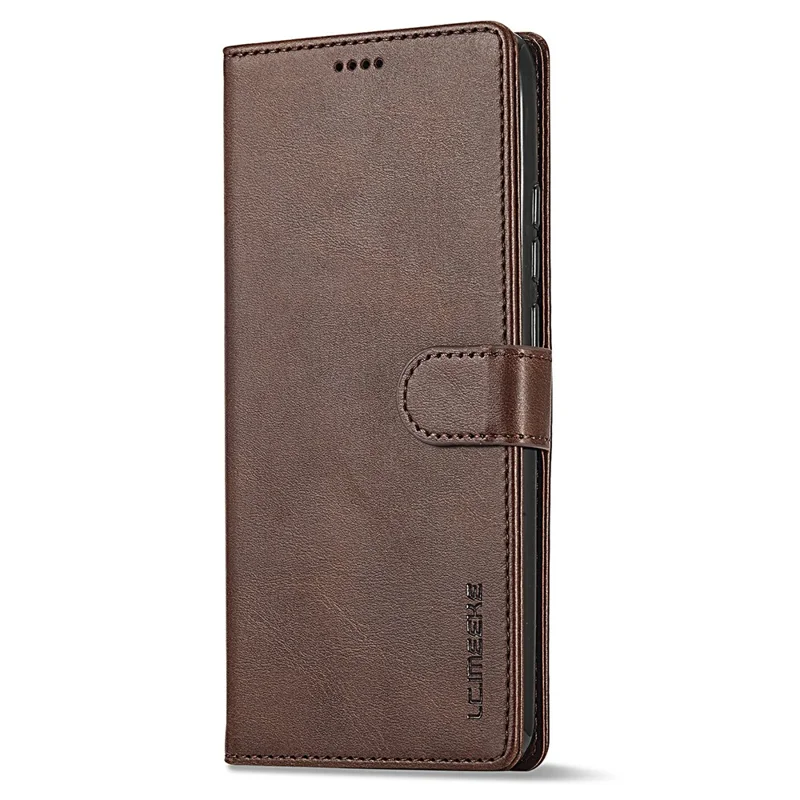 LC.IMEEKE For Xiaomi 14T Case Calf Texture PU Leather Stand Wallet Phone Cover - Brown