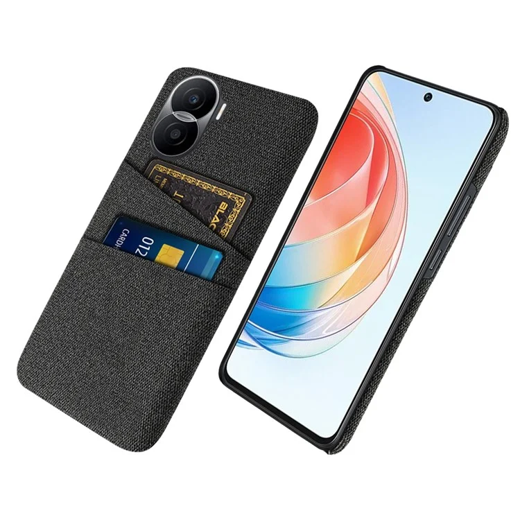 Per Onore X40i 5g Texture Texture Texture Case a Doppia Scheda Slot Antigracciata Per pc Coperchio Protettivo - Nero