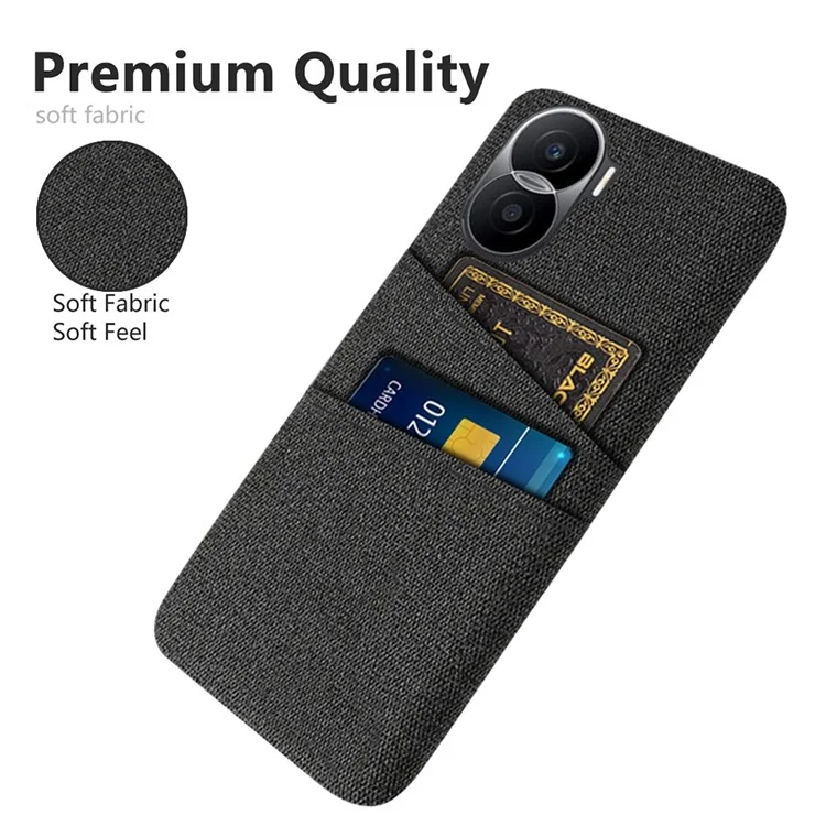 Per Onore X40i 5g Texture Texture Texture Case a Doppia Scheda Slot Antigracciata Per pc Coperchio Protettivo - Nero