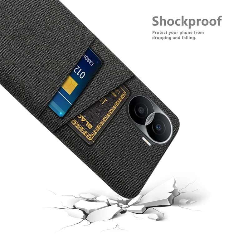 Per Onore X40i 5g Texture Texture Texture Case a Doppia Scheda Slot Antigracciata Per pc Coperchio Protettivo - Nero
