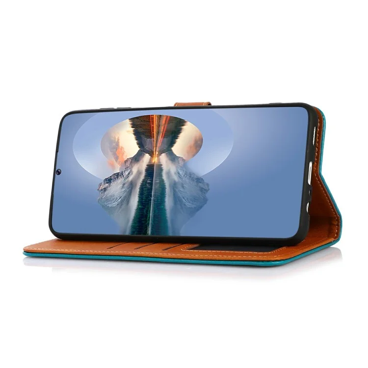 Khazneh Para Samsung Galaxy S25 Ultra Wallet Case de Teléfonos Soporte de Cuero Flip Cover - Negro