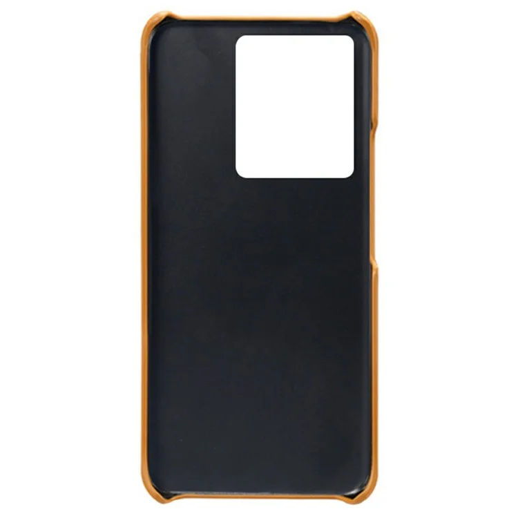 Estuche Protectora Para Vivo Iqoo 10 Pro 5G Anti-fall Case Con Ranuras de Doble Tarjeta PU Cubierta Trasera de Tapa Dura Recubierta de Cuero - Naranja