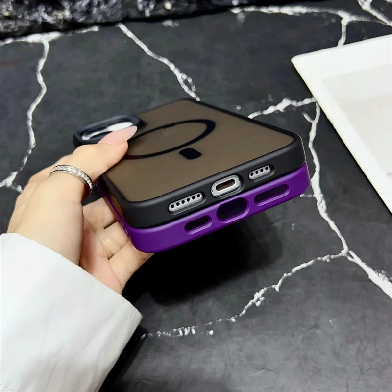 Для Iphone 16 Плюс Корпус, Совместимый с Матовой Крышкой Для pc Magsafe Skin Touch Tpu+ - Серый