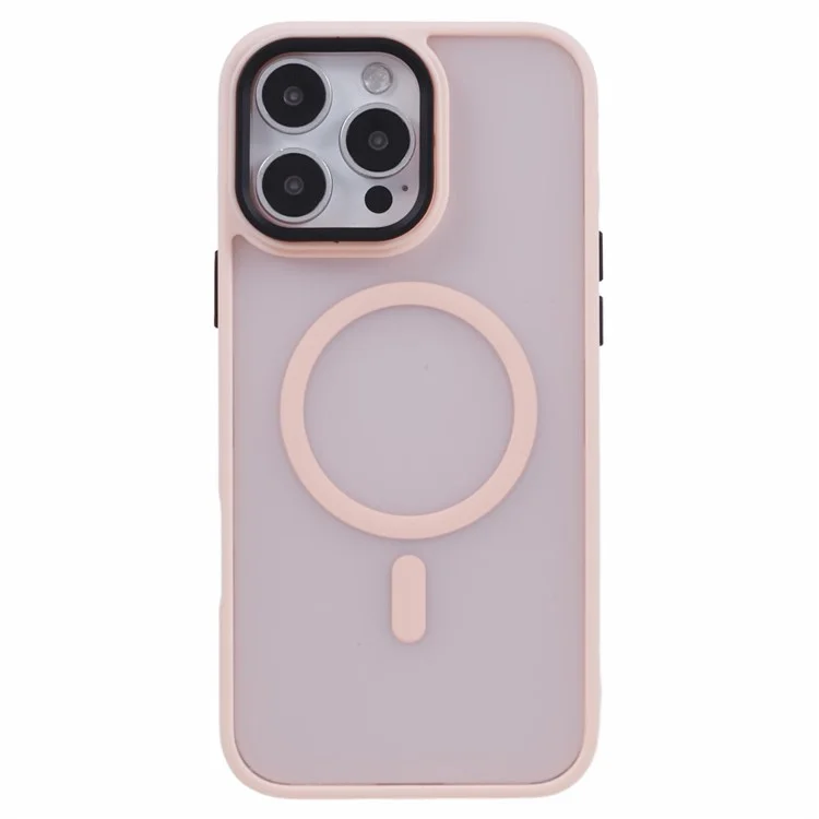 Для Iphone 16 Pro Max Case, Совместимый с Magsafe Skin-Touch Matte Anti-dop TPU+PC Phone Cople - Розовый