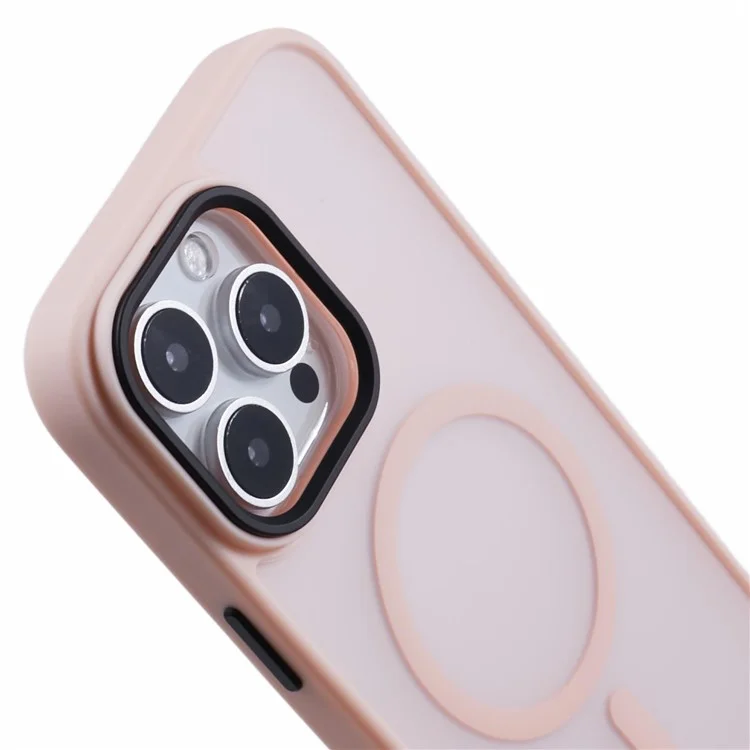 Для Iphone 16 Pro Max Case, Совместимый с Magsafe Skin-Touch Matte Anti-dop TPU+PC Phone Cople - Розовый