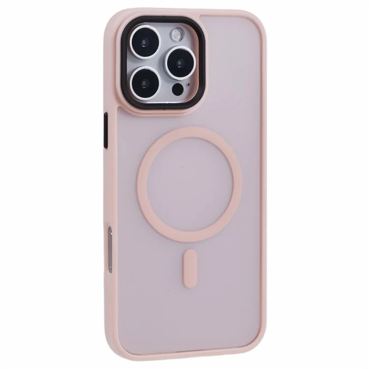 Для Iphone 16 Pro Case, Совместимый с Magsafe Skin-Touch Matte Anti-dop TPU+PC Phone Cople - Розовый