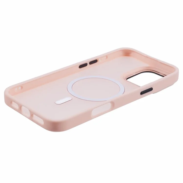 Для Iphone 16 Pro Case, Совместимый с Magsafe Skin-Touch Matte Anti-dop TPU+PC Phone Cople - Розовый
