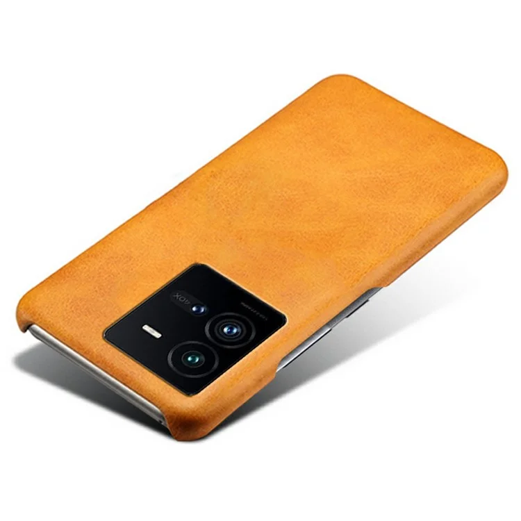 Для Vivo Iqoo 10 Pro 5G Chace Case Calf Текстурированный PU - Апельсин