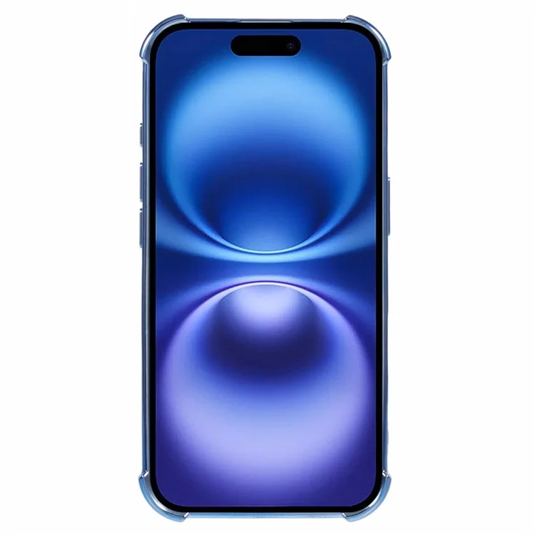 Для Iphone 16 Case Aclelplating Clear TPU Телефона с Пленкой Объектива - Синий