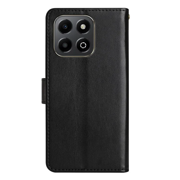 Pour Honor X7c 4G / 200 Smart 5G Étui Motif Gaufrage Étui Portefeuille en Cuir PU avec Dragonne - Noir