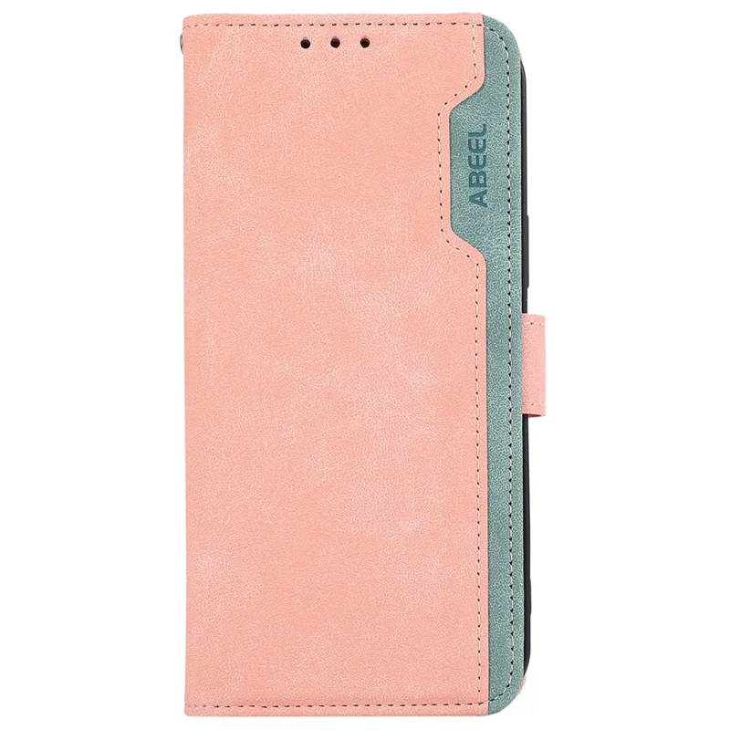 ABEEL For Samsung Galaxy S25 Ultra Case Color Splicing Leather Flip Phone Cover RFID Blocking - Pink
