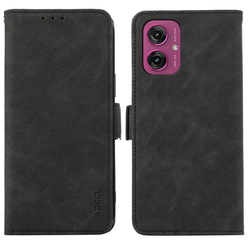 ABEEL For Motorola Moto G55 5G Case PU Leather Folio Stand View RFID Blocking Phone Cover - Baby Blue