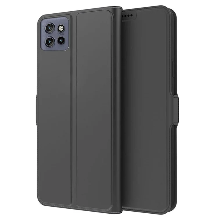 For Motorola Edge 50 Neo 5G / Moto S50 5G / Thinkphone 25 5G Case Shockproof TPU Inner Shell Leather Phone Cover Card Slot - Black