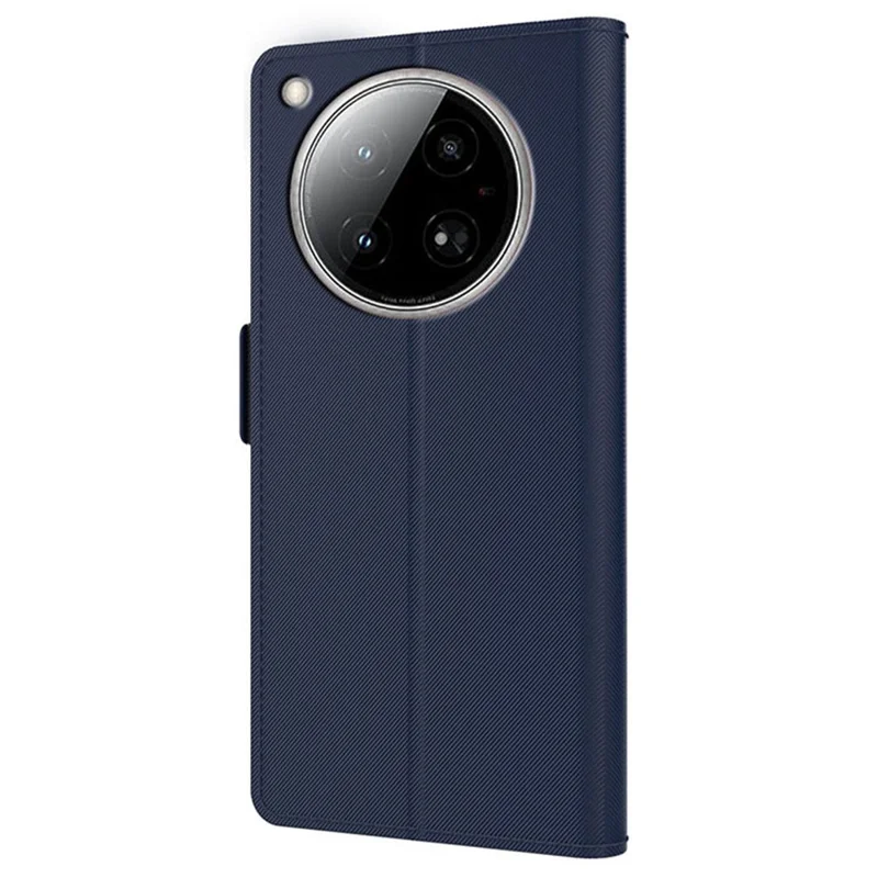 For Infinix Zero 40 4G Case Stand PU Leather Phone Cover Card Holder Mirror - Blue
