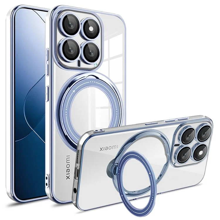 Для Xiaomi 14 Case Kickstand PC+TPU Magnetic Phone Cope - Синий