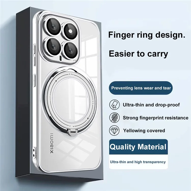 Для Xiaomi 14 Case Kickstand PC+TPU Magnetic Phone Cope - Синий