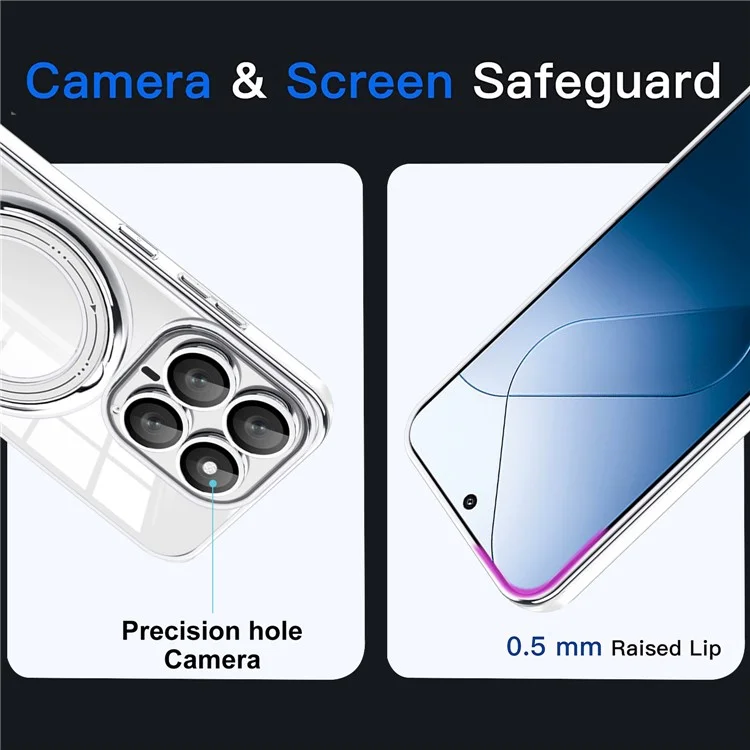 Для Xiaomi 14 Case Kickstand PC+TPU Magnetic Phone Cope - Синий