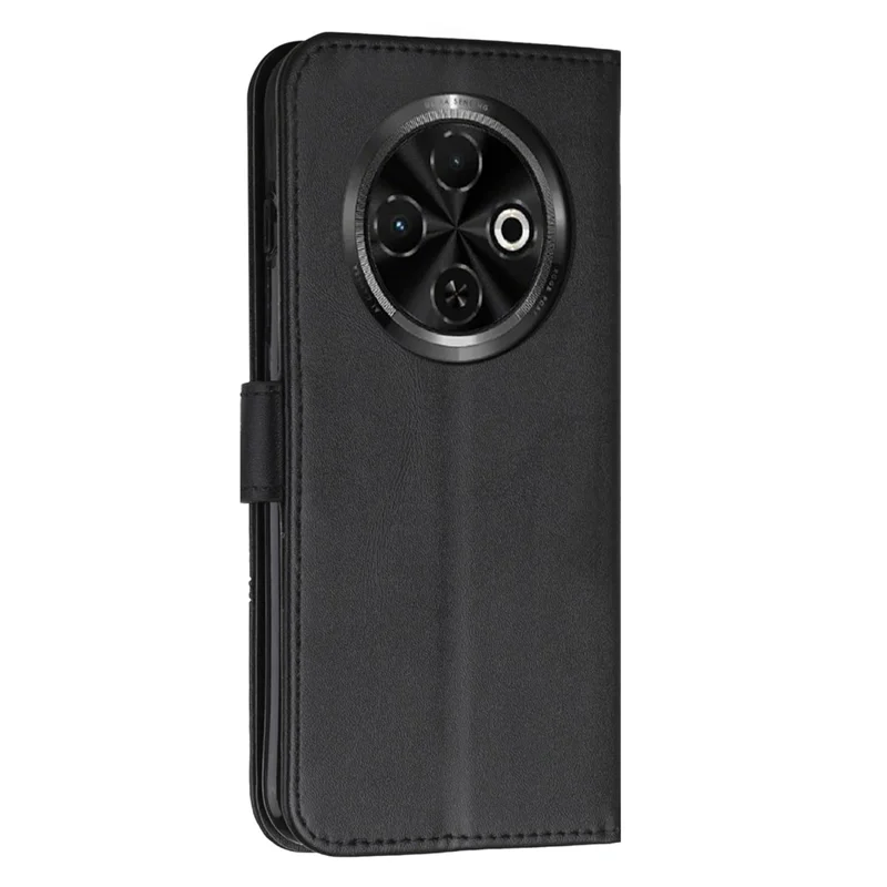 For TECNO Spark 30C 4G Case Stand Flip Protective Leather Phone Cover - Black