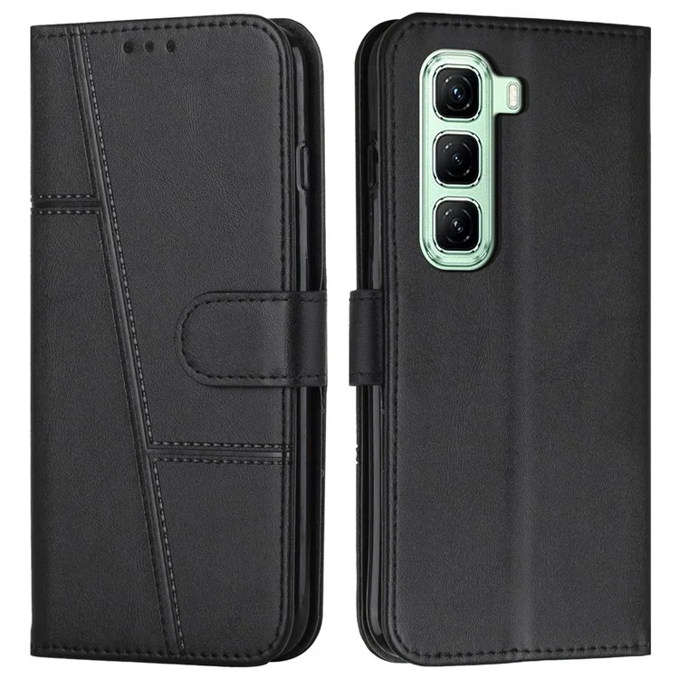 Per Infinix Hot 50 4G Case Stand Flip Protective Leather Phone Cover - Nero
