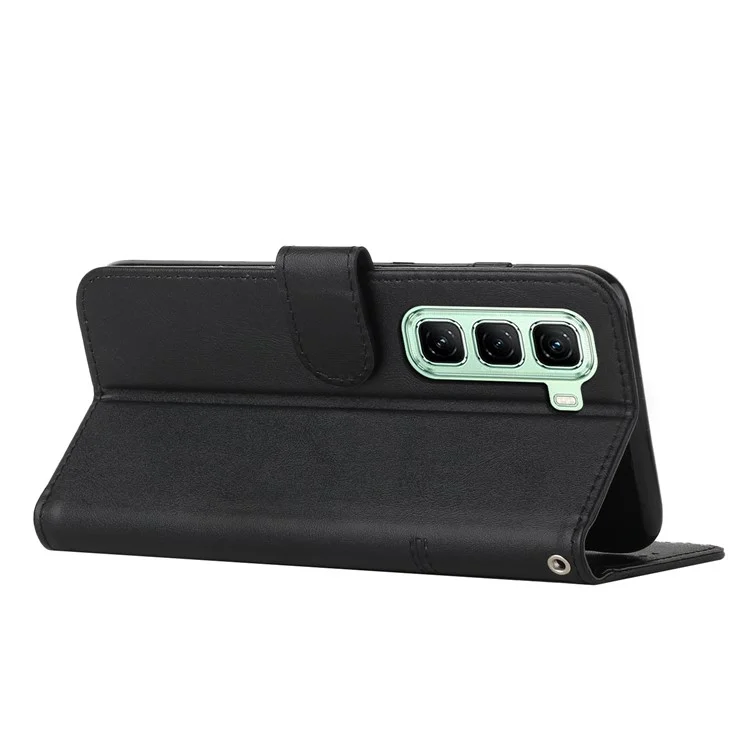 Per Infinix Hot 50 4G Case Stand Flip Protective Leather Phone Cover - Nero