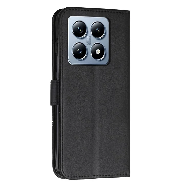 For Xiaomi 14T Pro Case Stand Flip Protective Leather Phone Cover - Black