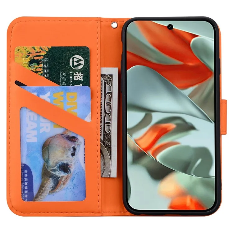 Для Google Pixel 9 Pro XL Case Care Patter - Апельсин