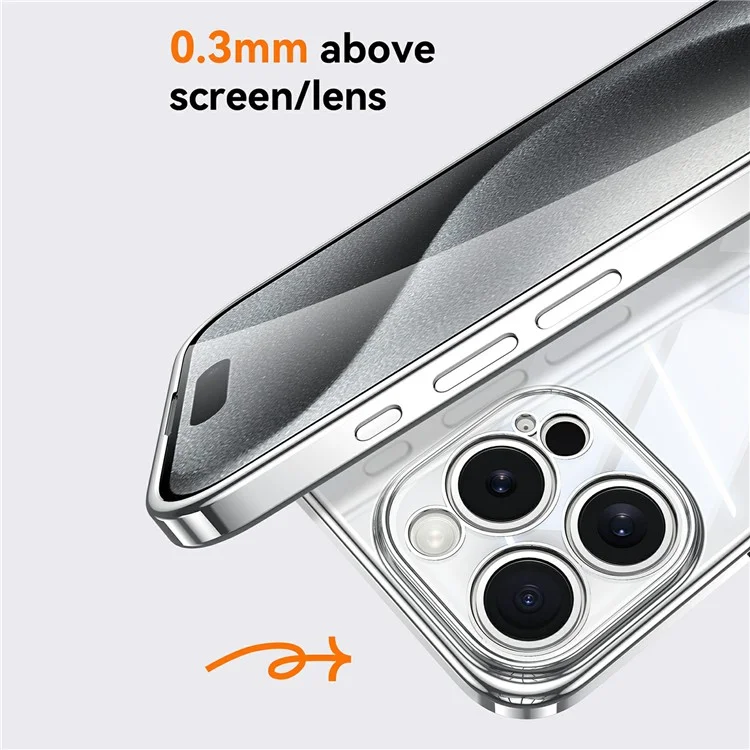 Sulada For Iphone 14 Pro Max Case Alecloplating Ultra Clear Soft Thpe Cope с Помощью Запястья PU с Ремешком Для Запястья PU - Белый