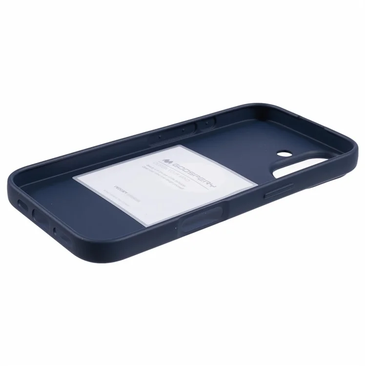 MERCURY GOOSPERY SOFT FEELING Series for iPhone 16 Plus Case Matte Finish TPU Phone Cover - Dark Blue