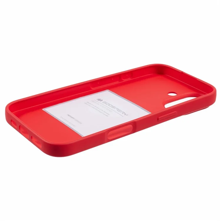 MERCURY GOOSPERY SERIE SOFT FEELING per iPhone 16 Plus Case Finitura Opaca TPU Custodia per telefono - Rosso