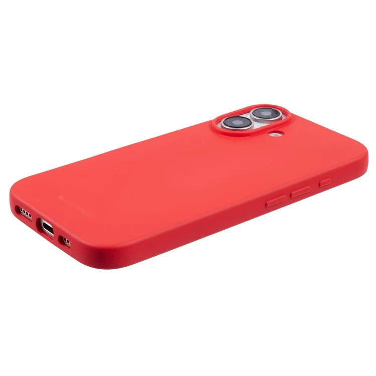 MERCURY GOOSPERY SERIE SOFT FEELING per iPhone 16 Plus Case Finitura Opaca TPU Custodia per telefono - Rosso