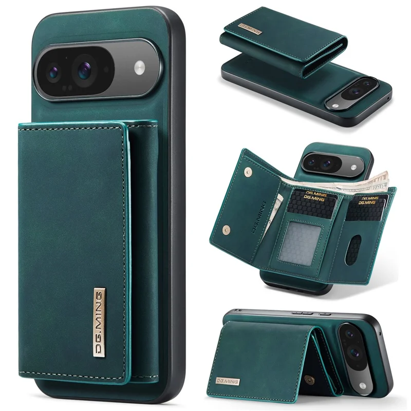 Dg. Serie Ming M1 Per Google Pixel 9 / Pixel 9 Pro Case Cholde Coperchio PU PU PU Coveret - Verde