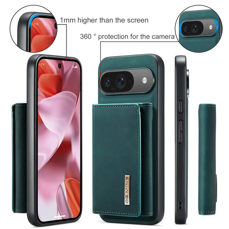 Dg. Serie Ming M1 Per Google Pixel 9 / Pixel 9 Pro Case Cholde Coperchio PU PU PU Coveret - Verde
