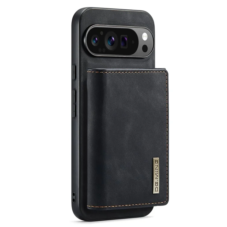Dg. Serie Ming M1 Per Google Pixel 9 Pro XL Case Kickstand Poper Puore PU Paformati - Nero