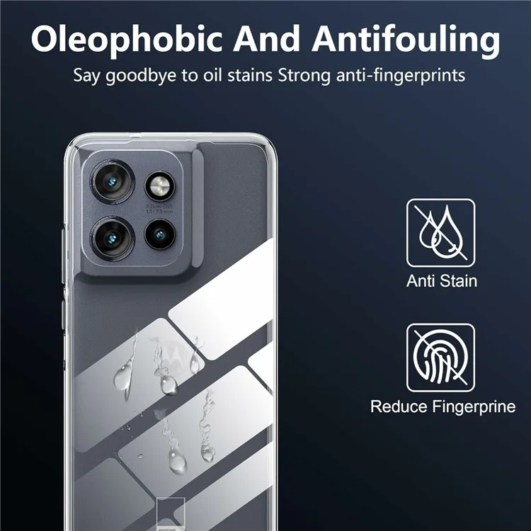 For Motorola Edge 50 Neo 5G / Moto S50 5G / Thinkphone 25 5G Case Anti-Fingerprint Crystal Clear TPU Phone Cover